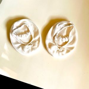 Build a Bear white satin shoes